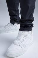 Plus Skinny Stacked Zip Hem Coated Jean