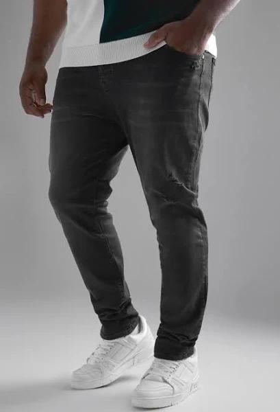 Plus Skinny Stretch Knee Rip Jeans