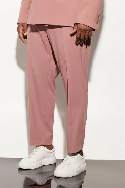 Plus Slim Crop Suit Trousers