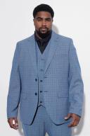 Plus Slim Single Breast Check Suit Jacket