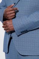 Plus Slim Single Breast Check Suit Jacket