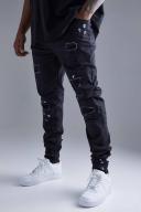 Plus Super Skinny Ripped Paint Splatter Jeans
