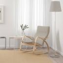 POÄNG Rocking-chair, White Stained Oak veneer/Knisa Light Beige