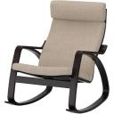 POÄNG Rocking-chair, White Stained Oak veneer/Storudden White/Black