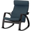 POÄNG Rocking-chair, White Stained Oak veneer/Storudden White/Black