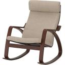 POÄNG Rocking-chair, White Stained Oak veneer/Storudden White/Black