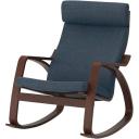 POÄNG Rocking-chair, White Stained Oak veneer/Storudden White/Black