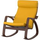 POÄNG Rocking-chair, White Stained Oak veneer/Storudden White/Black