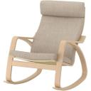 POÄNG Rocking-chair, White Stained Oak veneer/Storudden White/Black