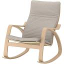 POÄNG Rocking-chair, White Stained Oak veneer/Storudden White/Black
