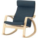 POÄNG Rocking-chair, White Stained Oak veneer/Storudden White/Black