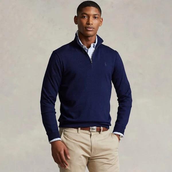 Polo Golf Ralph Lauren Coolmax Half Zip Knit - French Navy, XXL