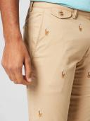 Polo Ralph Lauren All Over Pony Logo Slim Fit Chinos in beige-Neutral