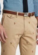 Polo Ralph Lauren All Over Pony Logo Slim Fit Chinos in beige-Neutral