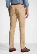 Polo Ralph Lauren All Over Pony Logo Slim Fit Chinos in beige-Neutral