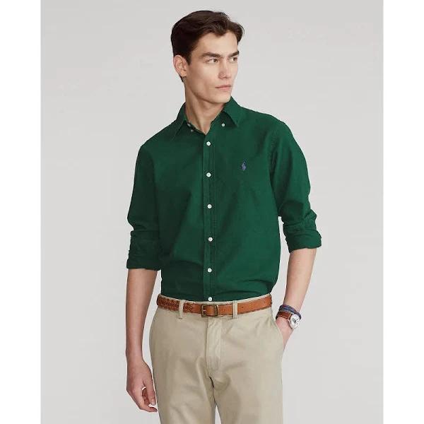 Polo Ralph Lauren Classic Fit Garment-Dyed Oxford Shirt Green XS