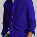 Polo Ralph Lauren Classic Fit Garment-Dyed Oxford Shirt in Blue XS