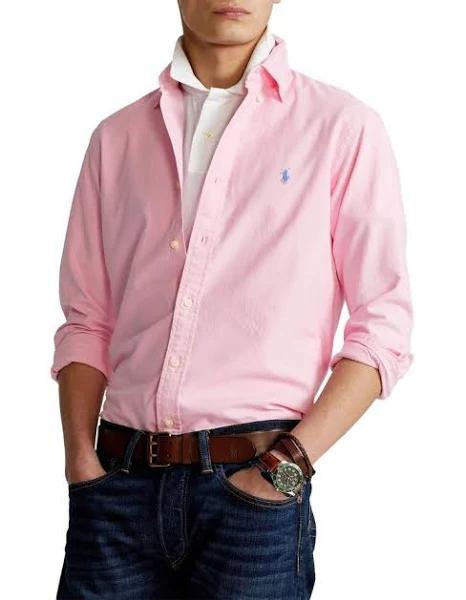 Polo Ralph Lauren Classic Fit Garment-Dyed Oxford Shirt Pink XXL