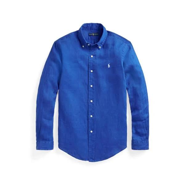 Polo Ralph Lauren Classic Fit Linen Shirt Blue M