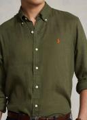 Polo Ralph Lauren Classic Fit Linen Shirt in Green XXL