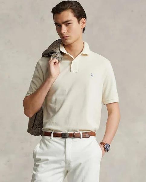 Polo Ralph Lauren Custom Fit Polo Shirt - Beige - L