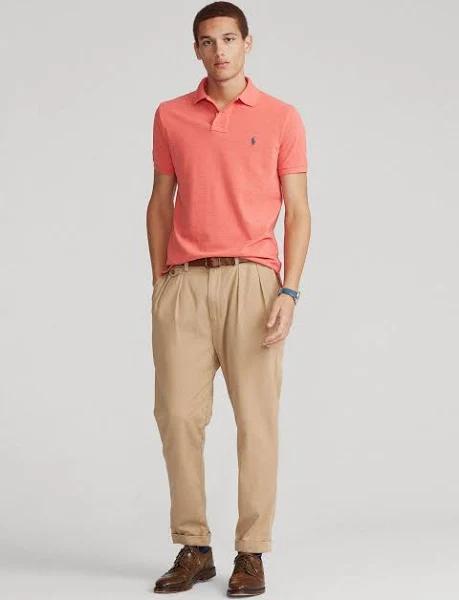 Polo Ralph Lauren Custom Slim Fit Mesh Men's Polo Shirt - Highland Rose Heather