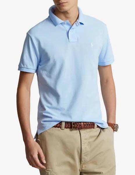 Polo Ralph Lauren Custom Slim Fit Mesh Polo Shirt - Elite Blue - M - Men