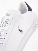 Polo Ralph Lauren Heritage Court II Leather Trainers - White & Navy