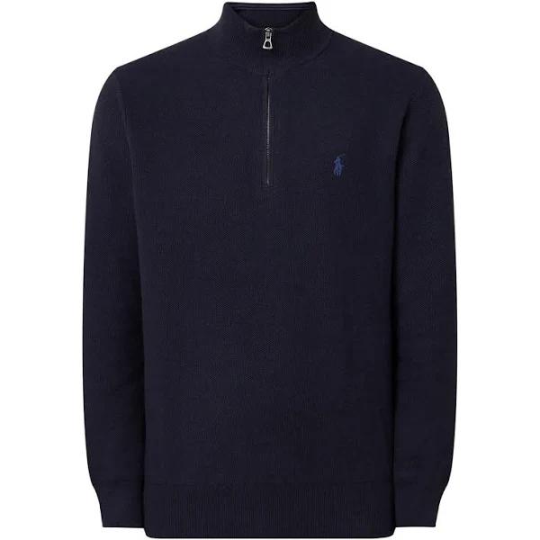 Polo Ralph Lauren - Navy Heather Half Knit Zip - Large