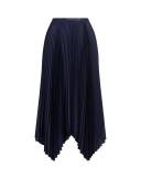 Polo Ralph Lauren Pleated Georgette Handkerchief Skirt in Navy Blue Navy 6