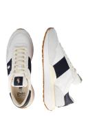 Polo Ralph Lauren Train '89 Sneakers in Cream/Navy With Pony logo-White