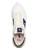 Polo Ralph Lauren Train '89 Sneakers in Cream/Navy With Pony logo-White