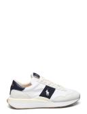 Polo Ralph Lauren Train '89 Sneakers in Cream/Navy With Pony logo-White