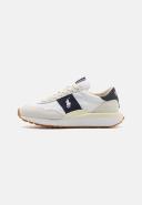 Polo Ralph Lauren Train '89 Sneakers in Cream/Navy With Pony logo-White