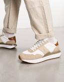 Polo Ralph Lauren Train '89 Sneakers in White Cream Mix With Pony Logo