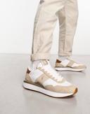 Polo Ralph Lauren Train '89 Sneakers in White Cream Mix With Pony Logo