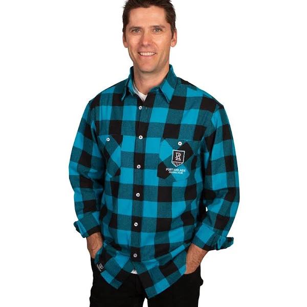 Port Adelaide Power Adults Flannel Shirt Size:4XL