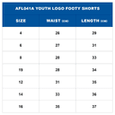 Port Adelaide Youth Logo Footy Shorts Black / 13
