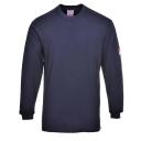 Portwest FR11 Flame Resistant Anti-static Long Sleeve T-Shirt - Navy - Size XXL