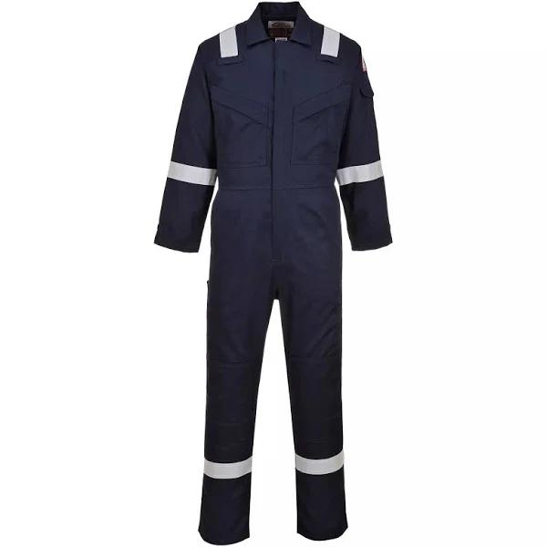 Portwest FR28 Flame Resistant Light Weight Anti-static Coveralls 280g Navy XL