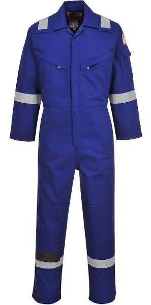 Portwest FR28 Flame Resistant Light Weight Anti-static Coveralls 280g Royal Blue XL