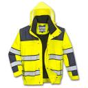Portwest Hi-Vis Classic Bomber Jacket - Yellow/Black - XL
