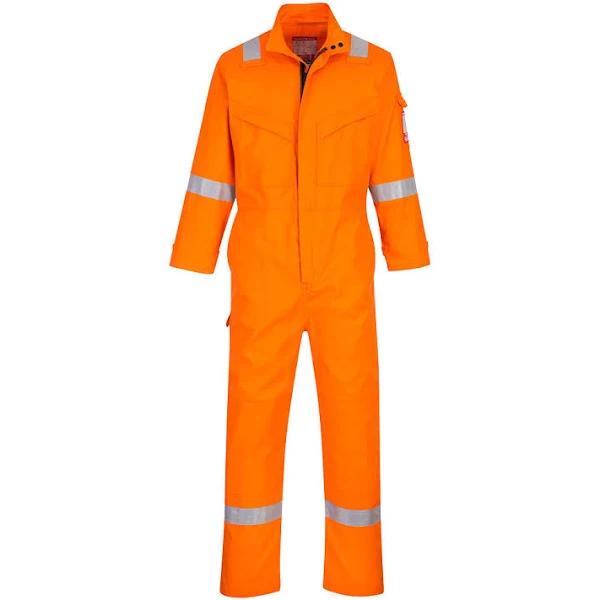 Portwest Mens Bizflame Flame Resistant Work Overall/Coverall Orange XXL/R
