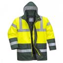 Portwest Mens Contrast Hi-Vis Winter Traffic Jacket (Yellow) (L)