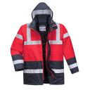 Portwest Mens Contrast Hi-Vis Winter Traffic Jacket (Yellow) (L)