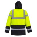 Portwest Mens Contrast Hi-Vis Winter Traffic Jacket (Yellow) (L)
