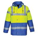 Portwest Mens Contrast Hi-Vis Winter Traffic Jacket (Yellow) (L)