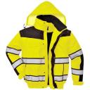 Portwest Mens High Visibility Classic All Weather Bomber Jacket Orange/ Black M