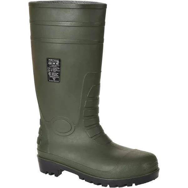 Portwest Mens Total Safety Wellington Boots Green 10 UK
