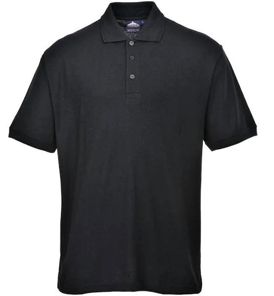 Portwest Naples Mens Polo Shirt Black L